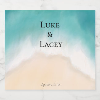 Hochzeitszeichen für Wasserfarben am Strand