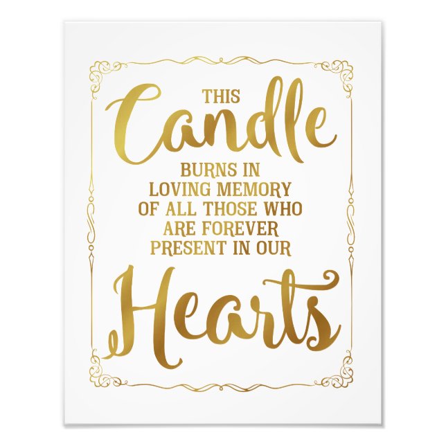 Hochzeitszeichen, Gedächtnishochzeit, Gold Fotodruck (Vorne)