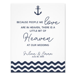 Hochzeitszeichen, Himmel bei der Hochzeit, nautisc Fotodruck