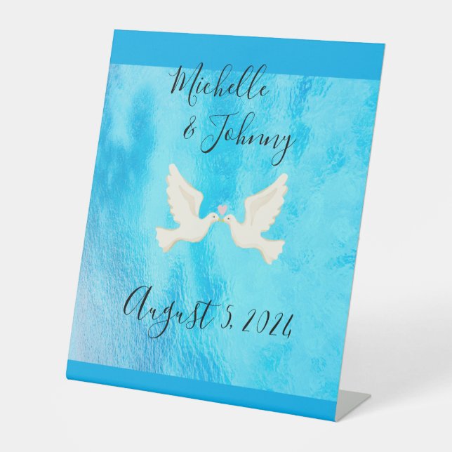 Hochzeitszeichen - Hochzeiten, alle Feiern Editier Sockelschild (Vorderseite)