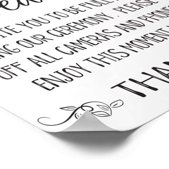 Hochzeitszeichen, Hochzeitsdrucktische, nicht gest Poster (Ecke)