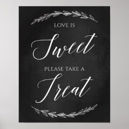 Hochzeitszeichen - Leckerei Chalkboard-Zeichen Poster