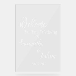 Hochzeitszeichen - nur Schriftart Acrylschild