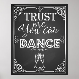 Hochzeitszeichen vertrauen Sie mir können Sie Cham Poster