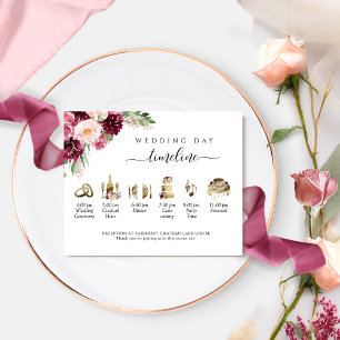 Hochzeitszeitschrift und Programm Burgundy Blush P