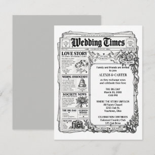 Hochzeitszeitung Einladung
