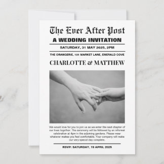 Hochzeitszeitung Einladung