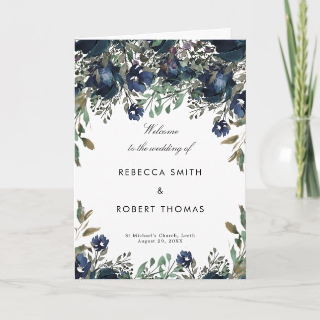 Hochzeitszeremonie für Marineflorale Programm (Vorderseite)