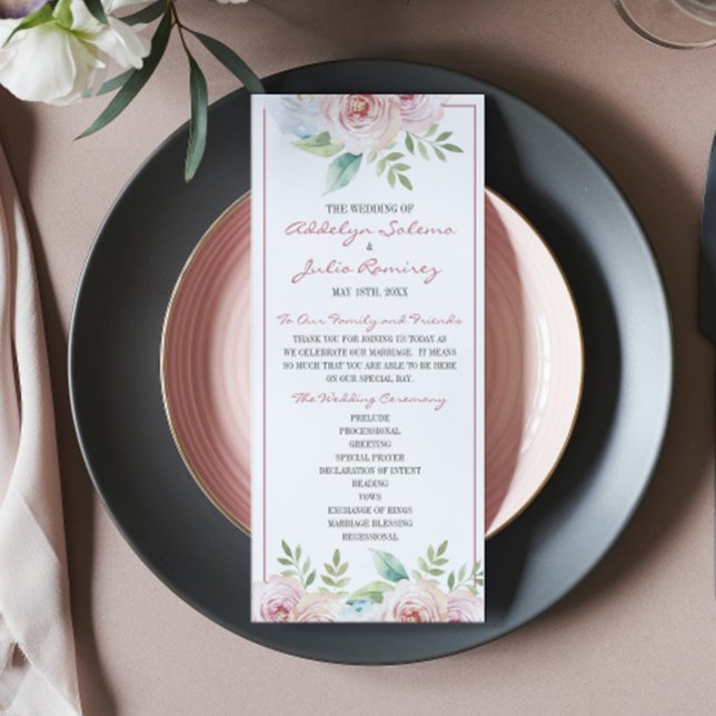 Hochzeitszeremonie mit weichem Blumenfrühling Programm (Von Creator hochgeladen)