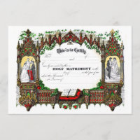Hochzeitszertifikat ab 1877