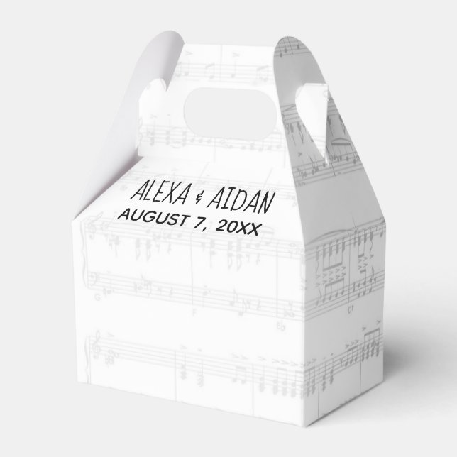 Hochzeitszettel mit Text Geschenkschachtel (Vorderseite)