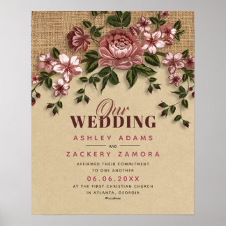 Hochzeitszeugnis für Wein Poster