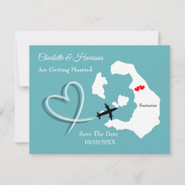 Hochzeitsziel Santorin Termin merken Save The Date