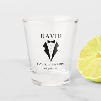 Hochzeitvater der BRIDE Tuxedo Schnapsglas