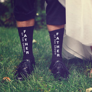 Hochzeitvater des Grooms Personalisiert Schwarz Socken