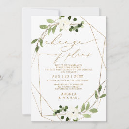 Hochzeitverschiebung geometrischer Pläne Einladung