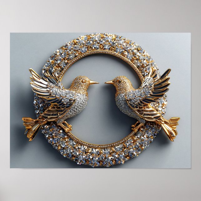 Hochzeitvögel Poster (Vorne)