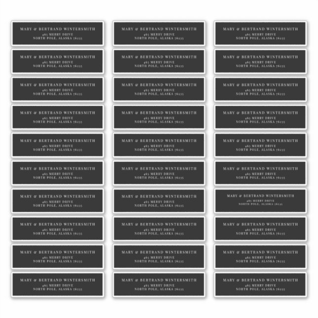 Hochzeitvorbereitung Rücksendesiegel Minimalistisc Aufkleber (Vorderseite)