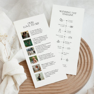 Hochzeitvorlagenvorlage mit Liebe Story & Icons Menükarte