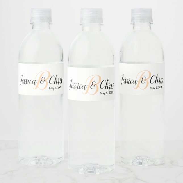 Hochzeitwasserflasche-Etikett 011 Wasserflaschenetikett (Flaschen)