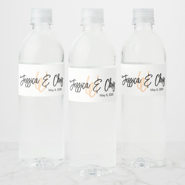 Hochzeitwasserflasche-Etikett 014 Wasserflaschenetikett (Flaschen)