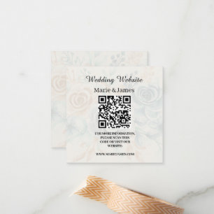 Hochzeitwebsite Hinzufügen von Namen Datum QR-Code Mitteilungskarte