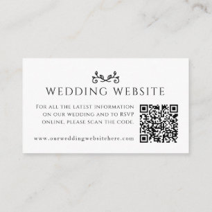 Hochzeitwebsite QR Code Herdblatt Mono Begleitkarte