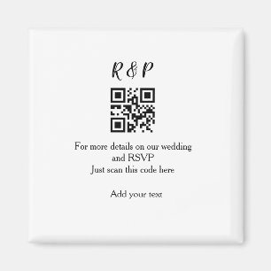 Hochzeitwebsite uAwg q r Code hinzufügen Namenstex Magnet