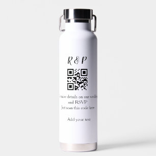 Hochzeitwebsite uAwg q r Code hinzufügen Namenstex Trinkflasche