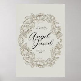 Hochzeitwillkommen Bohemisch Poster