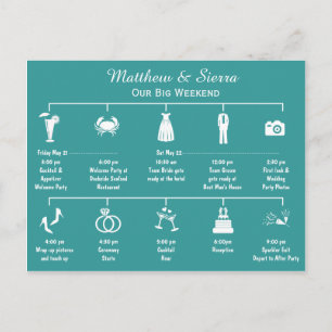 Hochzeitwochenende Postkarte