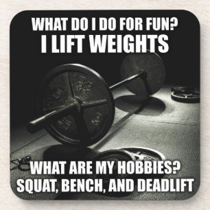 Hocke, Bank, Deadlift - Powerlifting motivierend Getränkeuntersetzer