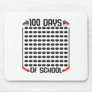 Hockey 100 Days of School Sports Boys Girls Costum Mousepad