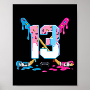 Hockey 13 Jahre alte Eisdiele 13. Geburtstag K Poster