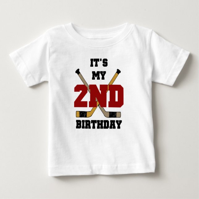 Hockey-2. Geburtstag Baby T-shirt (Vorderseite)