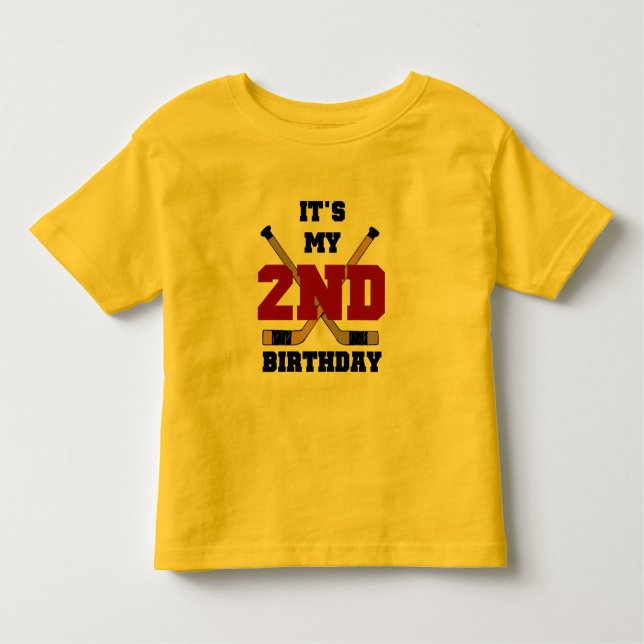 Hockey 2. Geburtstag T Shirts und Geschenke (Vorderseite)