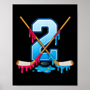 Hockey 2 Jahre alte Eiscreme tropft Jugend 2. Gebu Poster