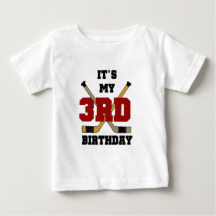 Hockey-3. Geburtstags-T-Shirts und Geschenke Baby T-shirt