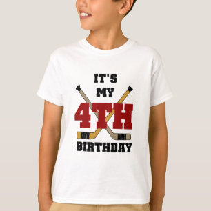 Hockey 4. Geburtstag Tshirts und Geschenke