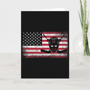Hockey 4. Juli Amerikanische Flagge Patriotisch US Karte