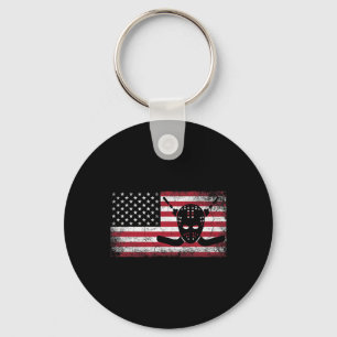 Hockey 4. Juli Amerikanische Flagge Patriotisch Us Schlüsselanhänger