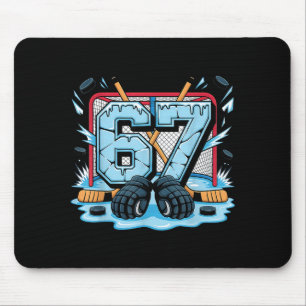 Hockey 67 Drip Eislaufbahn Handschuhe Meme Six Sev Mousepad