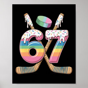 Hockey 67 Jungen Eiscreme-Tropf Jugend Sechs Siebe Poster