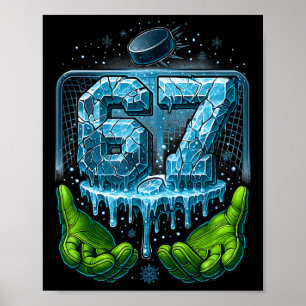 Hockey 67 Six Seven Lustig Six Seven 6 7 Gen Alpha Poster