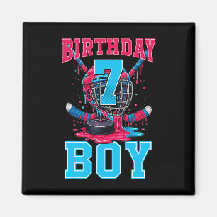Hockey 7 Jahre alte Eiscreme tropft 7. Geburtstag  Magnet