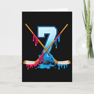 Hockey 7 Jahre alte Eiscreme tropft Jugend 7. Gebu Karte
