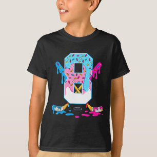 Hockey 8 Jahre alte Eiscreme-Tropfen 8. Geburtstag T-Shirt