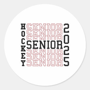 Hockey-Abschlussfeier Hockey Senior 2025 Abschluss Runder Aufkleber