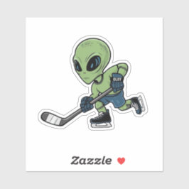 Hockey-Alien Aufkleber