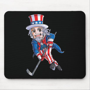 Hockey American Flag 4. Juli KinderOnkel Mousepad